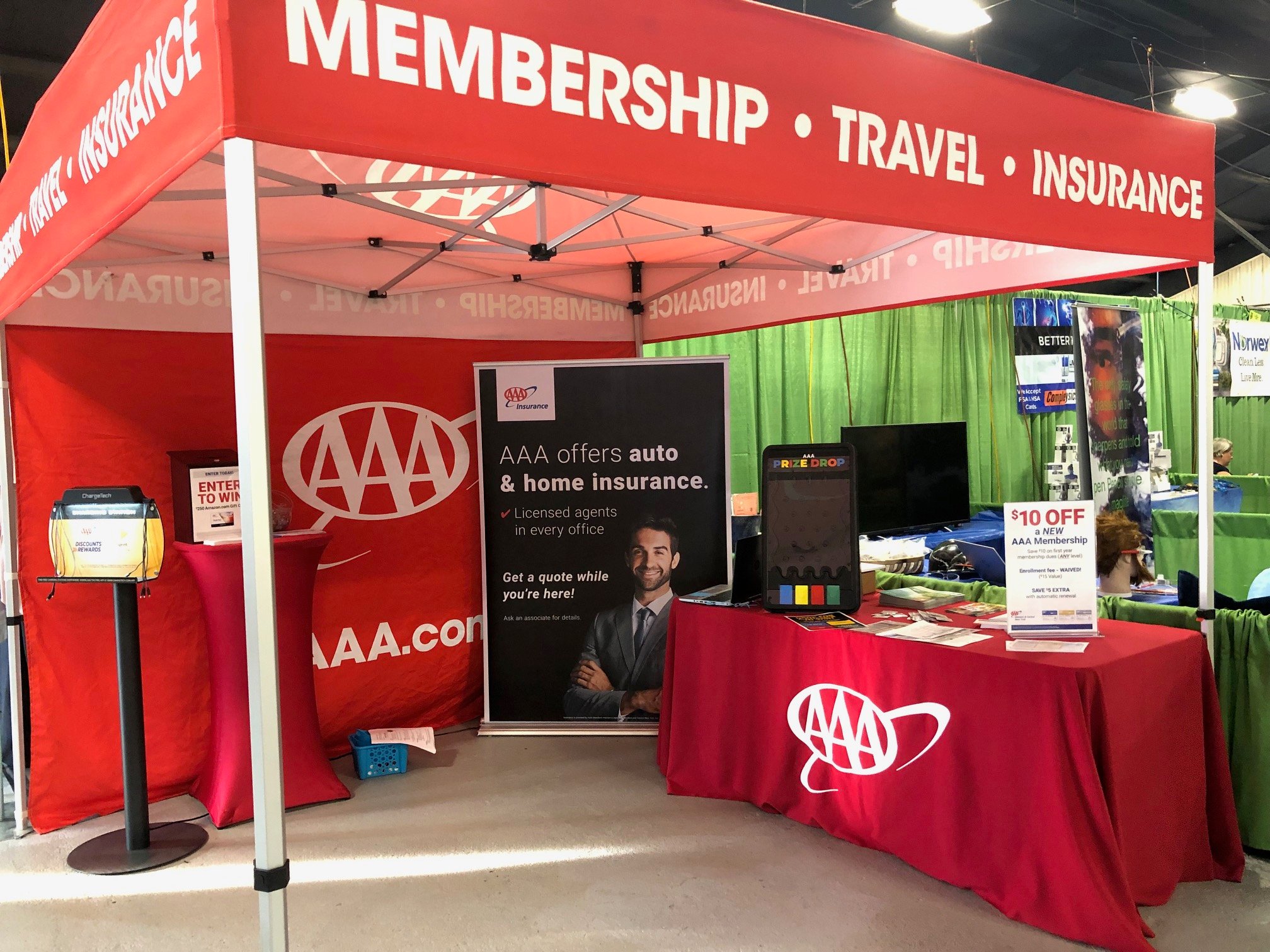 AAA booth at the Erie County Fair 