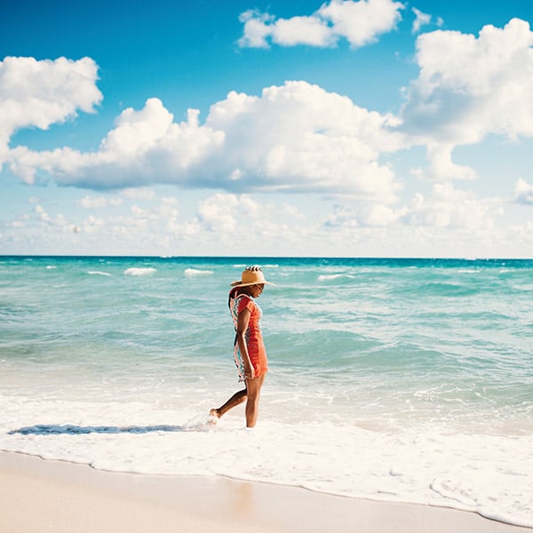 family beach