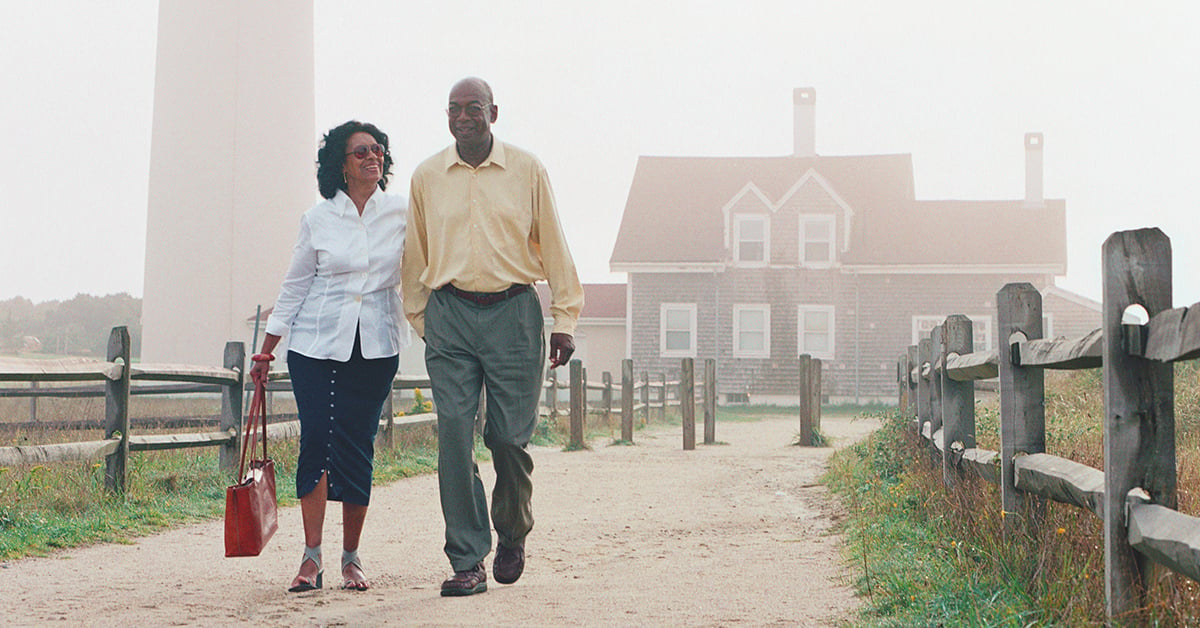 walking on board walk in Cape Cod