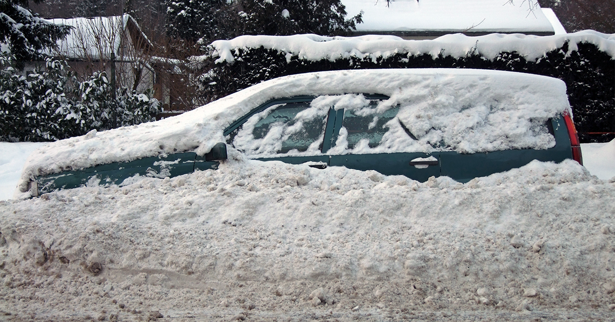 Car Stuck in Snow