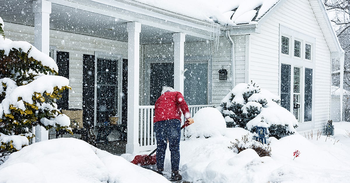 snowy house