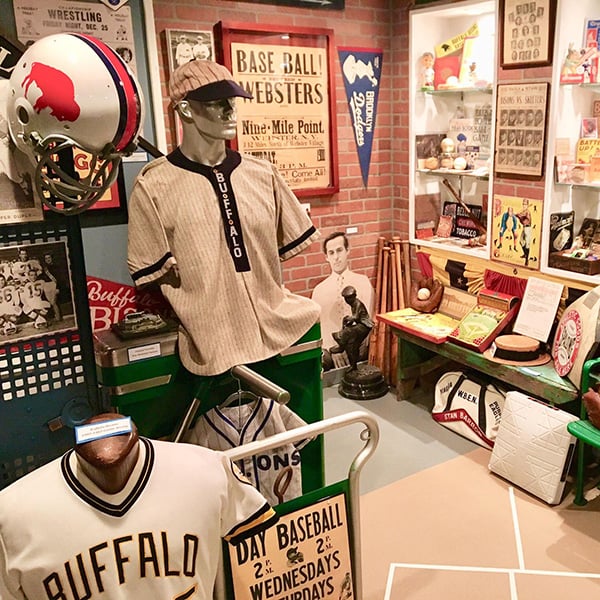 Part of the Buffalo sports memorabilia collection owned by John Boutet. 