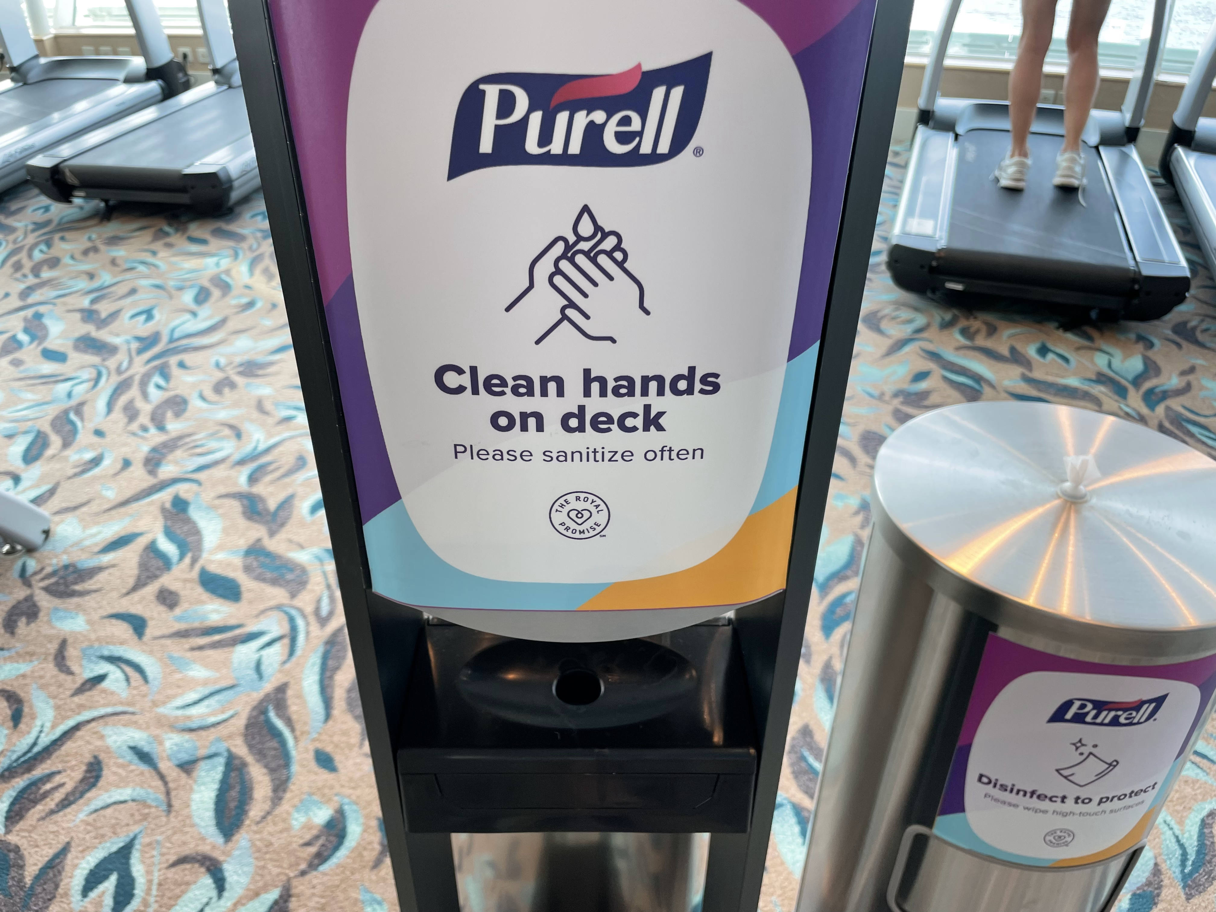 royal caribbean sanitizer station