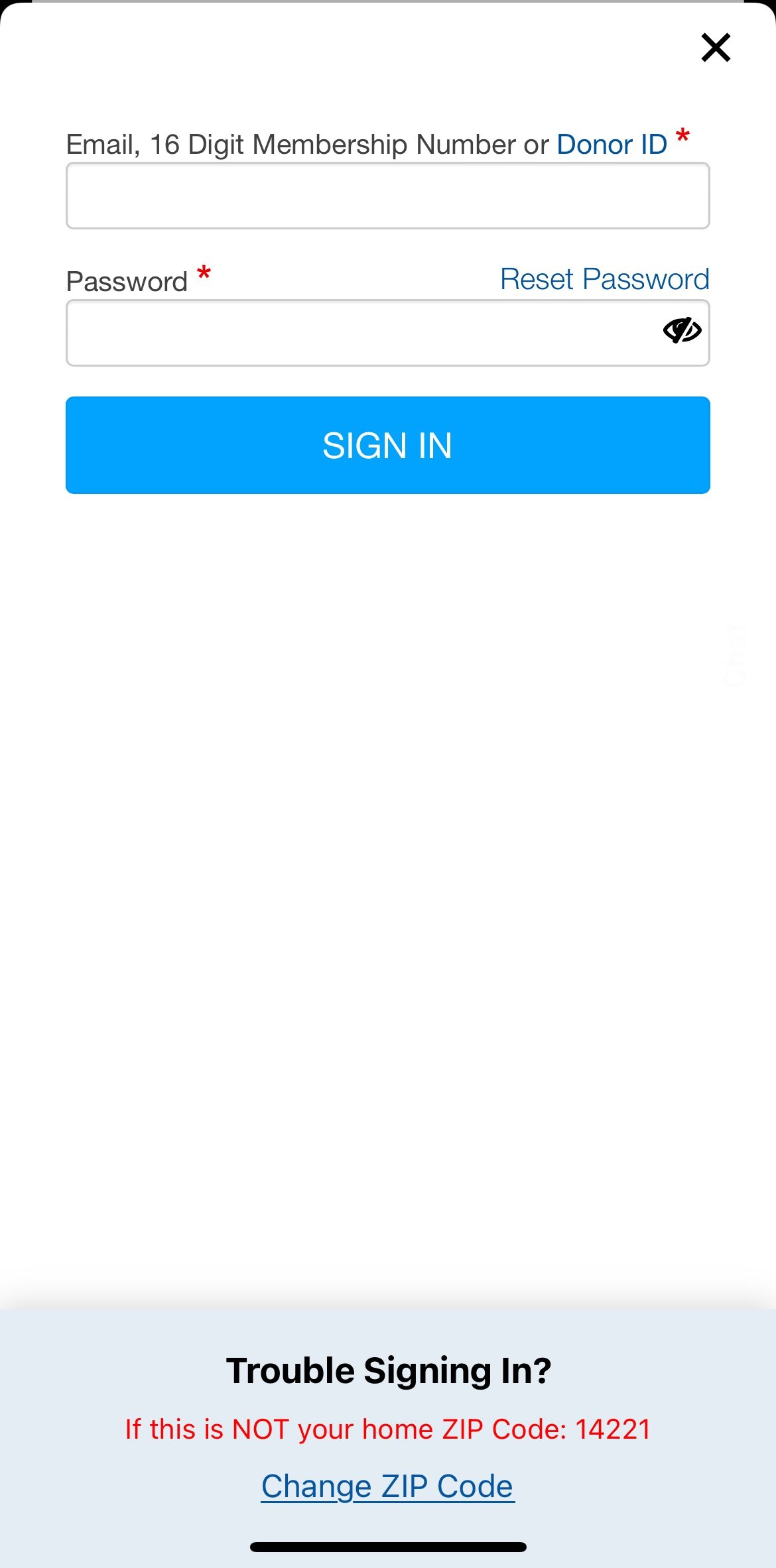 aaa mobile app login page