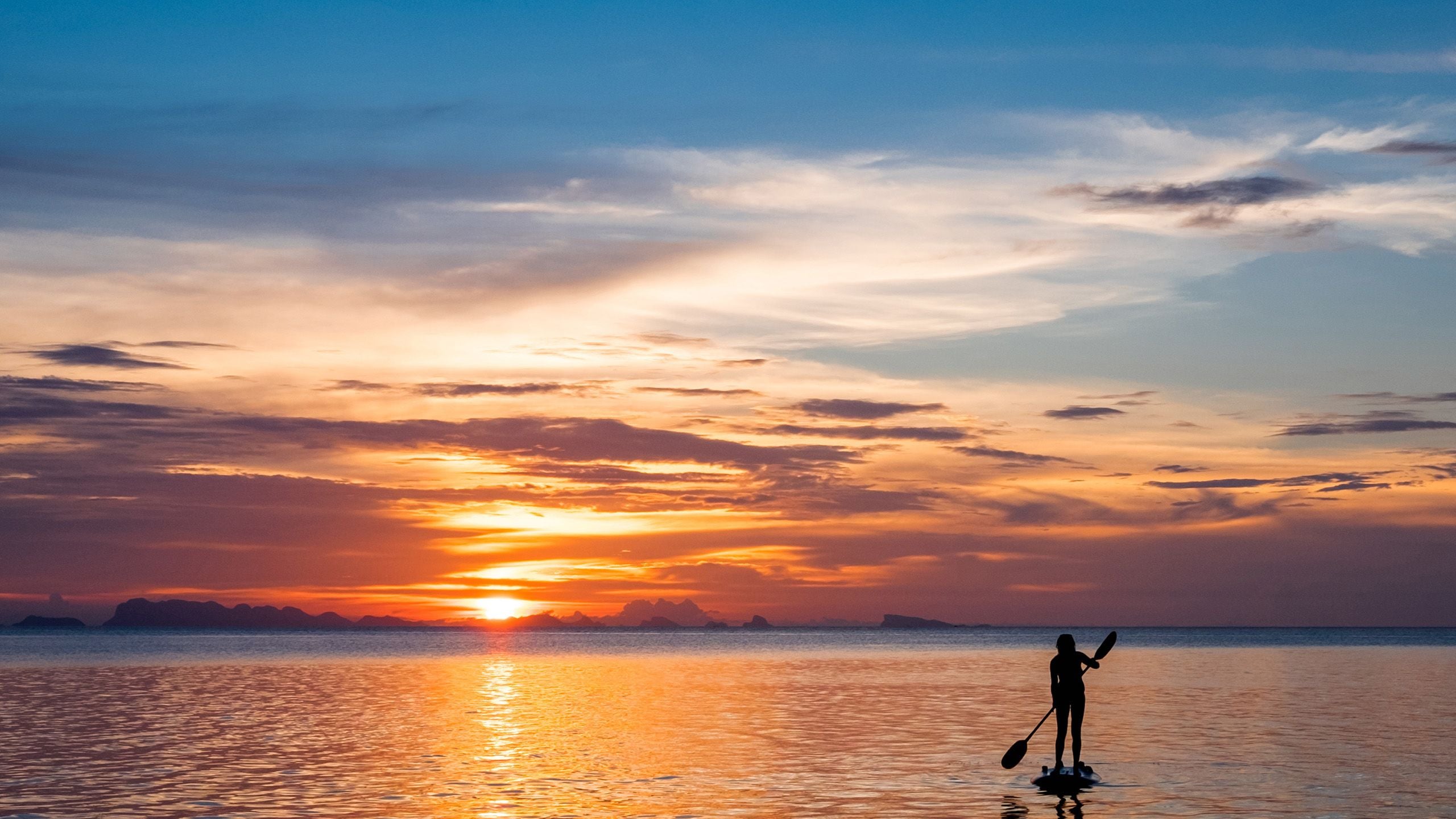 Paddleboarder in Hawaii